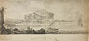 View of the City and Harbor of Palermo with a View of Monte Pellegrino
