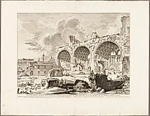 View of the Remains of the Dining Room of the Golden House of Nero, commonly called the Temple of Peace, from Views of Rome by Giovanni Battista Piranesi