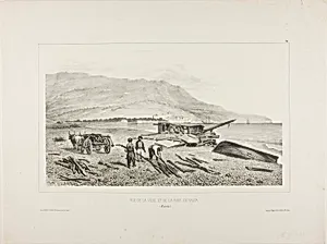 View of the Village and Bay of Yalta, Crimea, August 15, 1837 by Denis Auguste Marie Raffet