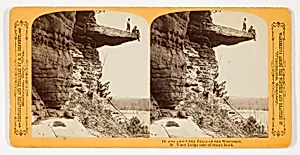 Visor Ledge east of Stand Rock, No. 20 from the series "In and About the Dells of the Wisconsin River" by Henry Hamilton Bennett