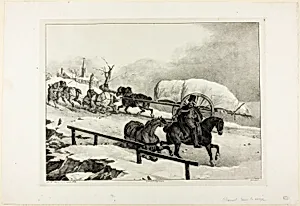 Wagon Ascending a Slope