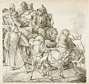 Wagon Laden with Wounded Soldiers
