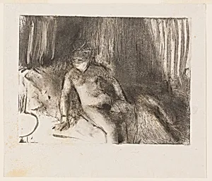 Waiting by Hilaire Germain Edgar Degas