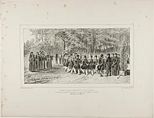 Wallachian Round, Performed by the Tsiganes and Danced by the Second Regiment Musicians at the Home of Prince Ghika, Ghospodar, Wallachia by Denis Auguste Marie Raffet