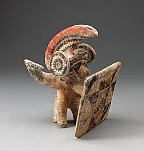 Warrior with Headdress and Shield