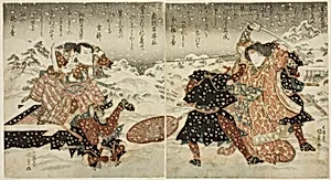 Warriors Fighting in the Snow