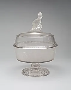 "Westward Ho!/Pioneer" pattern covered footed compote