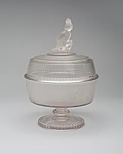 "Westward Ho!/Pioneer" pattern covered footed compote