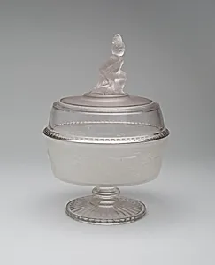 "Westward Ho!/Pioneer" pattern covered footed compote