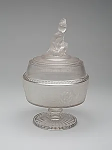 "Westward Ho!/Pioneer" pattern covered footed compote
