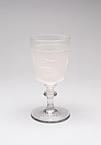"Westward Ho!/Pioneer" pattern goblet (one of a set of four)