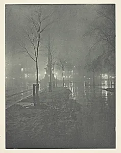 Wet Night, Columbus Circle, New York, No. 11 from the portfolio "American Pictorial Photography, Series I" (1899)