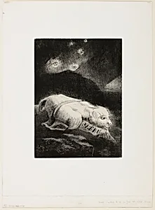 When Life Was Awakening in the Depths of Obscure Matter, plate 1 of 8 from "Les Origines" by Odilon Redon