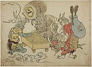 Wind and Thunder God Playing Go by Unknown