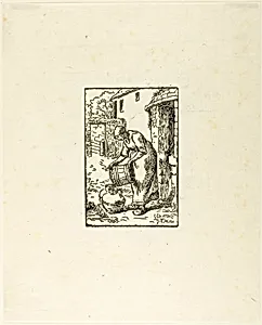 Woman Filling Water-Cans