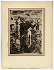 Woman Haymaker at Éragny by Camille Pissarro
