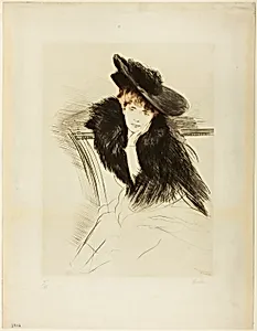 Woman Seated Leaning Forward, Chin Cupped in Left Hand