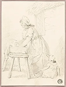 Woman Washing Clothes