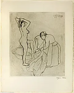 Woman with Large Breasts and Old Woman