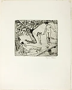 Women and Child at the Edge of the Water