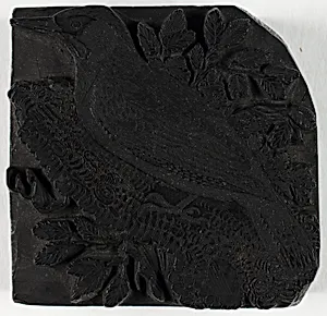 Woodblock for The Green Woodpecker, from A History of British Birds