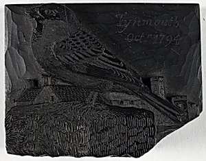 Woodblock for The Sparrow, from A History of British Birds