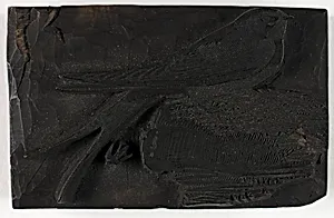 Woodblock for The Swallow, from A History of British Birds