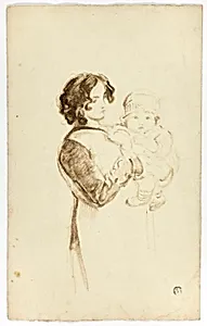 Young Woman Holding Baby