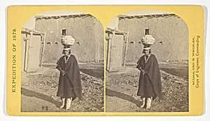 Zuni Indian Girl, with water olla, No. 17 from the series "Geographical Explorations and Surveys West of the 100th Meridian"