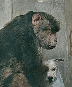Affe und Hund by Alfred Wesemann