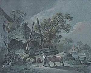 Bauernhof mit Heuschober