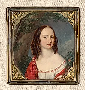 Bildnis einer Dame mit Stoppellocken-Frisur by Unbekannter Künstler