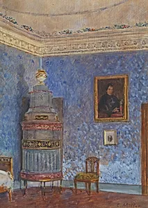 Blaues Interieur by Carl Max Müller