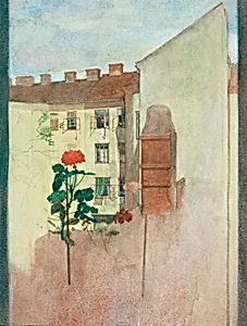 Blick aus dem Fenster by Josef Wawra