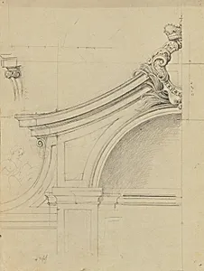 Brunnenanlage im Pfirsichgarten des Oberen Belvederes: Detail