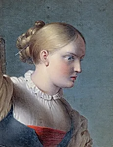 Brustbild eines Mädchens (Studie zu "Hermann und Dorothea") by Peter Krafft
