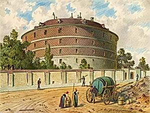 Das alte Irrenhaus in Wien (Narrenturm), "Kaiser Joseph-Gugelhupf" genannt by Franz Gerasch