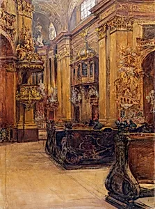 Das Innere der Peterskirche in Wien