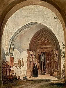 Das Portal der Stiftskirche Nonnberg in Salzburg