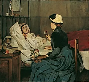 Der Besuch am Krankenbett by Ferry Beraton