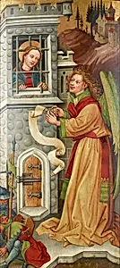 Der Engel bei der gefangenen hl. Katharina