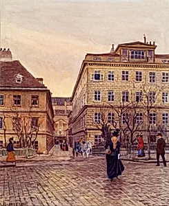 Der Getreidemarkt und die Papagenogasse in Wien