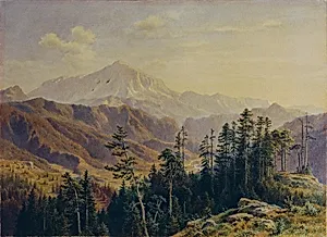 Der Schneeberg in Niederösterreich von Gutenstein aus gesehen