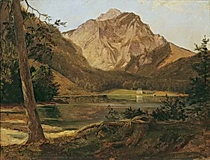 Der vordere Langbathsee mit dem Höllengebirge