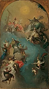 Die Aufnahme des heiligen Augustinus in den Himmel