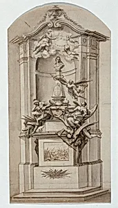 Entwurf für das Grabmal des Prinzen Eugen von Savoyen im Wiener Stephansdom