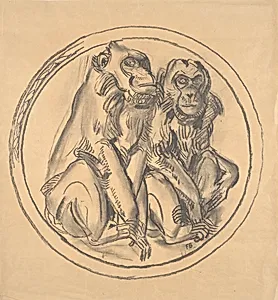 Entwurf zum Relief im Affenhaus des Schönbrunner Tiergartens