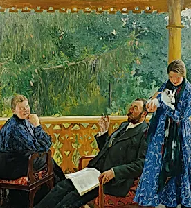 Familienbild (Porträt der Familie Polenow) by Boris Michajlovič Kustodiev