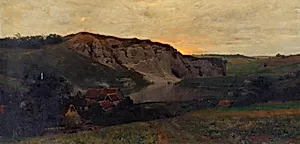Felslandschaft mit Weiher by Konrad Ludwig Lessing