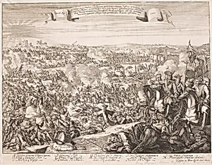 Flugblatt auf die Schlacht bei Luzzara im Jahr 1702